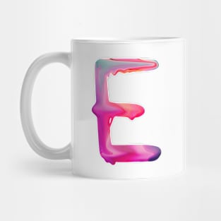 Letter E In Vibrant Watercolor Mug